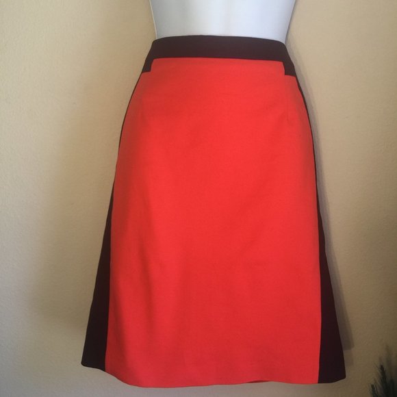 Worthington red & black lined pencil skirt color block 12 - Picture 1 of 8